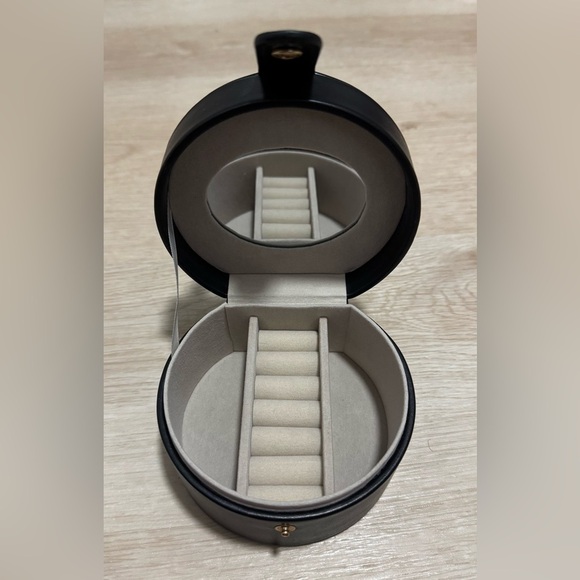 Jewelry - Travel or Small Space Jewelry Box in Black Vegan Leather - NWOT